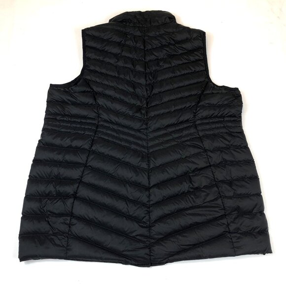 Lands End Womens Black Down Puffer Full Zip Long Vest Size 2X (20-22 W) - Picture 8 of 10